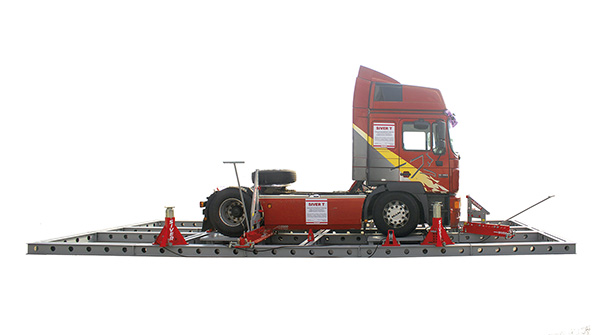 Стенд для правки рам грузовых а/м и полуприцепов siver t . Стартовый комплект.